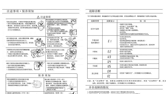 洗衣机效果代码是什么？如何解决洗衣机效果不佳的问题？  第3张